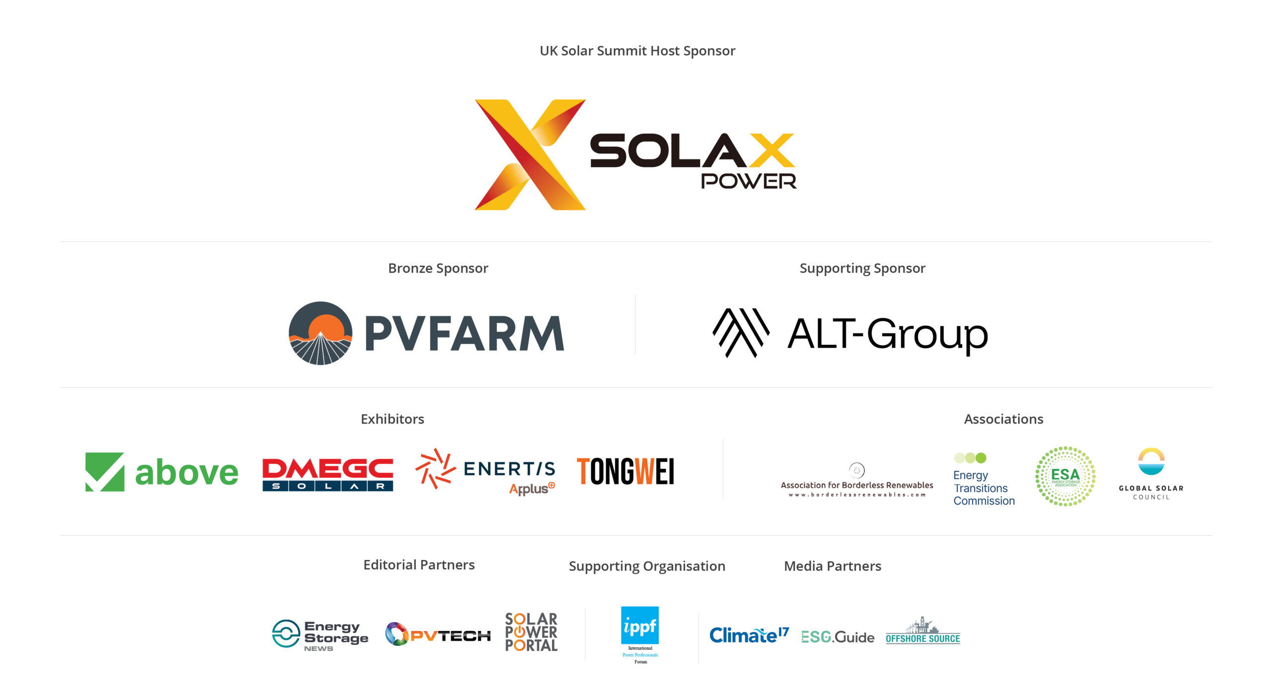 CP2030 Sponsor Tier Clean Power 2030 | UK Solar Summit Sponsors and Partners