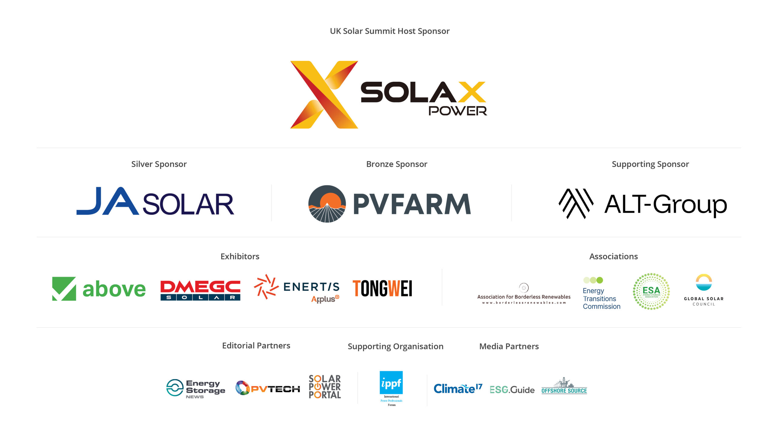 CP2030 Sponsor Tier Clean Power 2030 | UK Solar Summit Sponsors and Partners