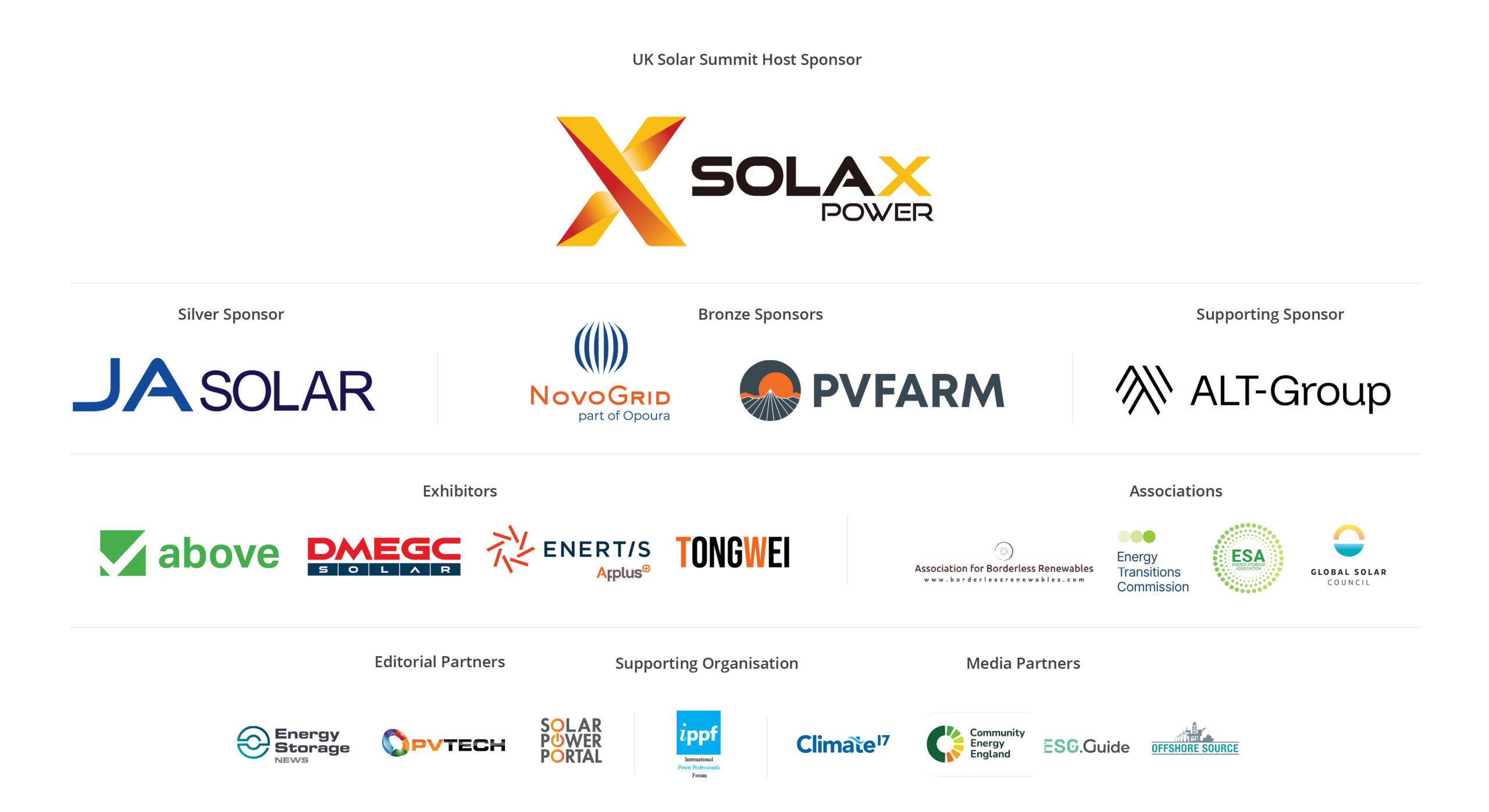 CP2030 Sponsor Tier Clean Power 2030 | UK Solar Summit Sponsors and Partners